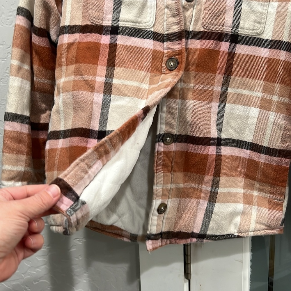 Abercrombie Kids Pink Quilted Jacket Shacket - Picture 4 of 6